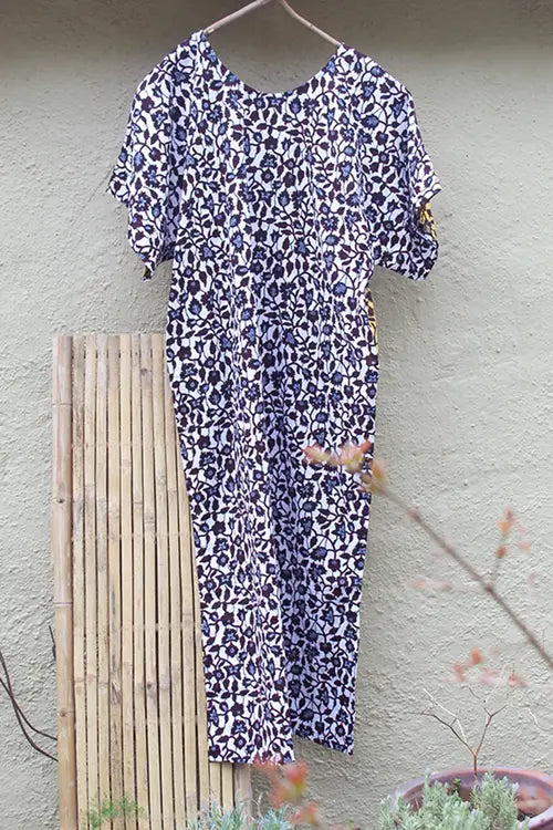 Mustard, white and dark gray full length kaftan - gown. noraokafor