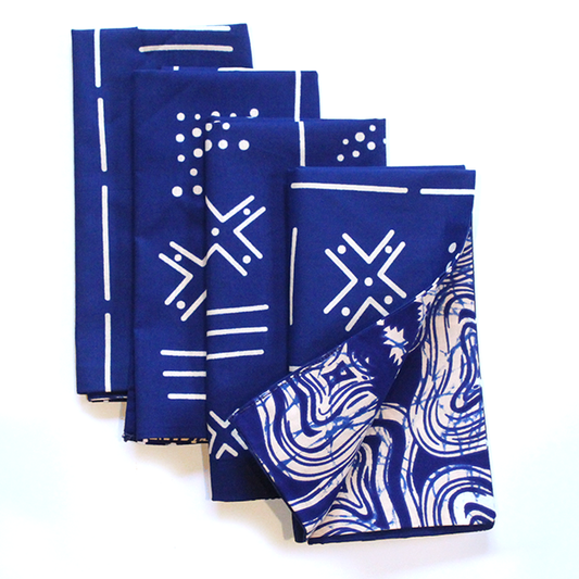 Caribbean Blue Napkins, Set of 4 - noraokafor
