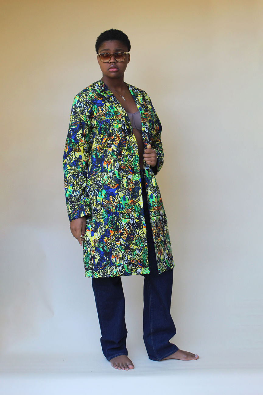 Reef Ankara African Wax Print Fabric Jacket - noraokafor