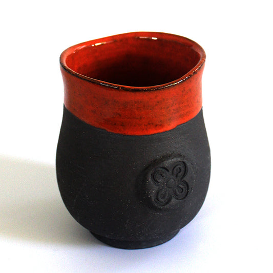 Handcrafted Ceramic Teacup - Papaya - noraokafor