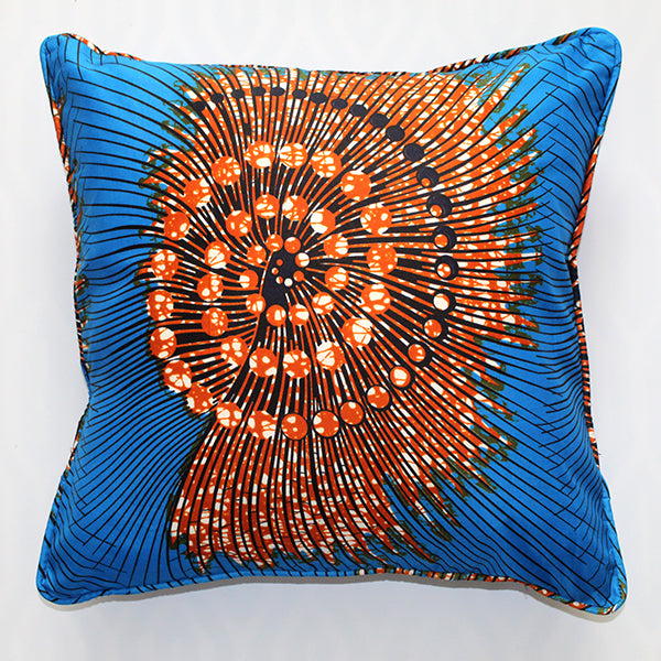 20x20 pillow cover blue copper gray noraokafor