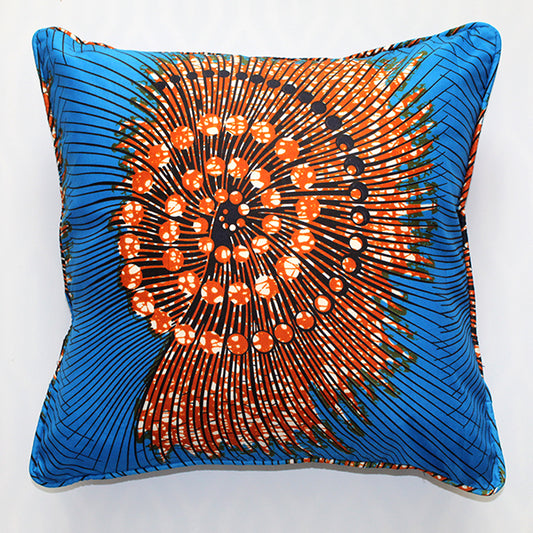20x20 pillow cover blue copper gray