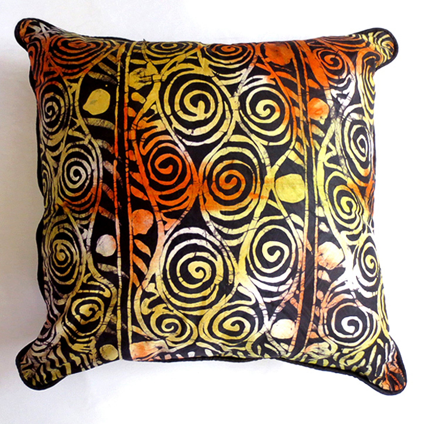 20x20 pillow cover orange yellow dark brown noraokafor