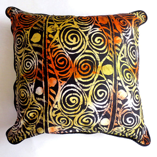 20x20 pillow cover orange yellow dark brown
