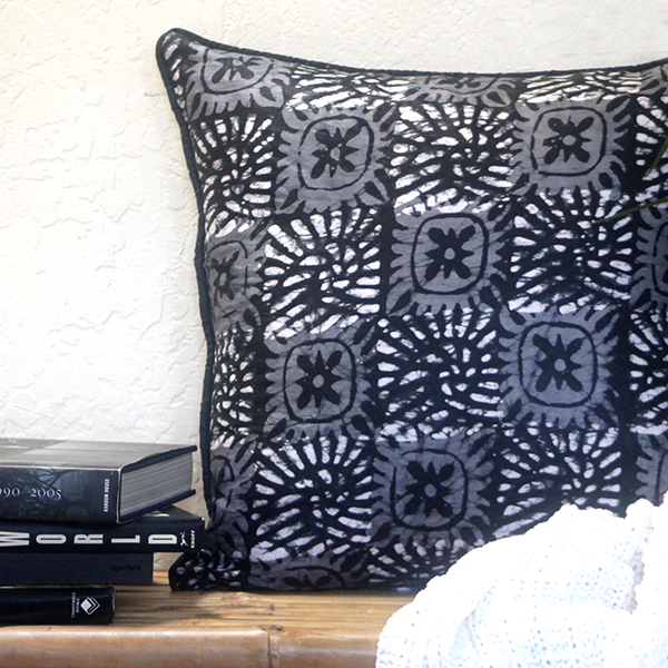 Black & White Foulard 20x20 Pillow Cover - noraokafor noraokafor
