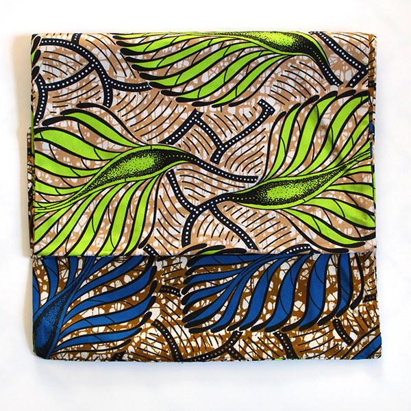 lime green blue reversible prints table runner noraokafor