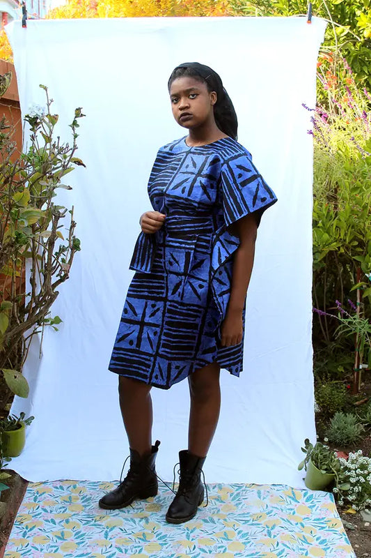 Adire Kaftan - Blue