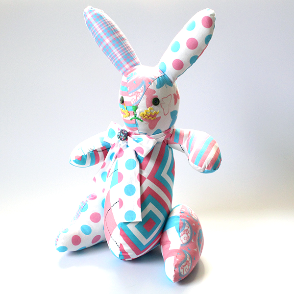 patchwork bunny rabbit 15 inches