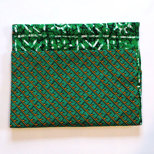 emerald green reversible prints table runner