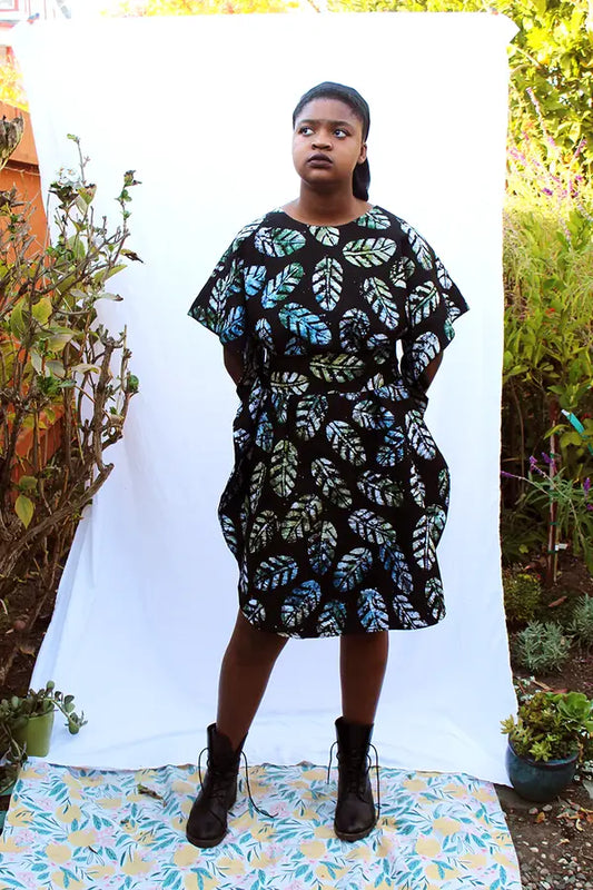 Adire Kaftan - Leaf