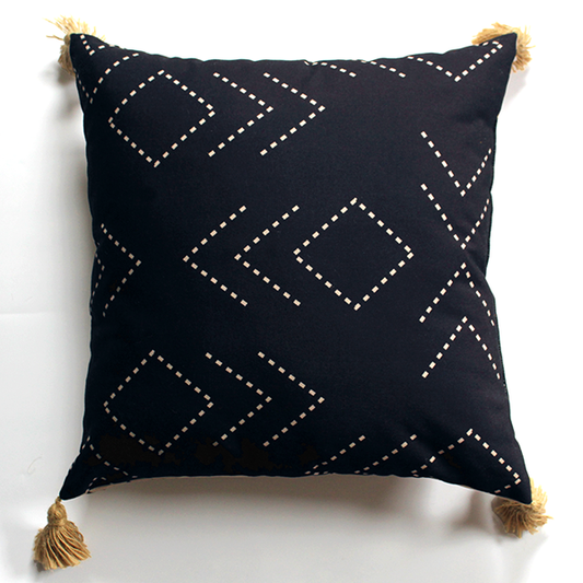 Stitched Mudcloth Outdoor Pillow - noraokafor