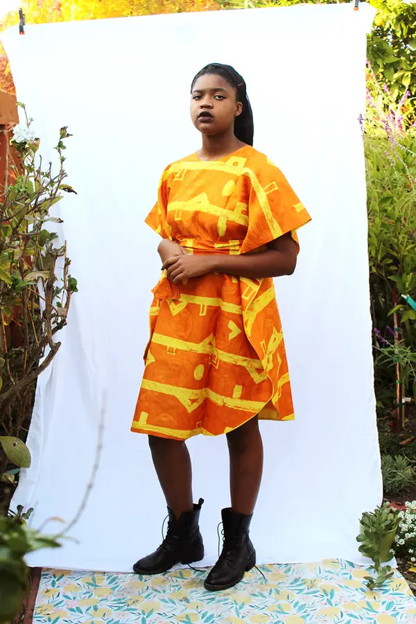 Adire Kaftan - Orange noraokafor