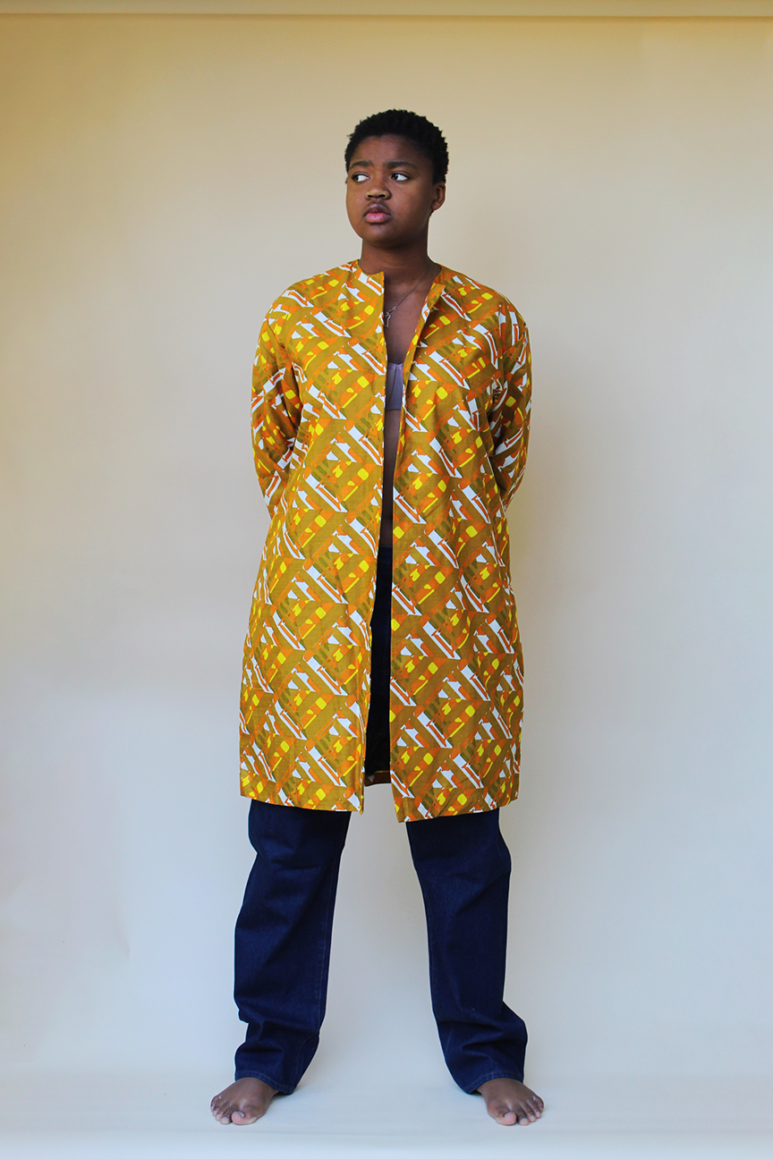 Dijon Ankara African Wax Print Fabric Jacket (X) noraokafor