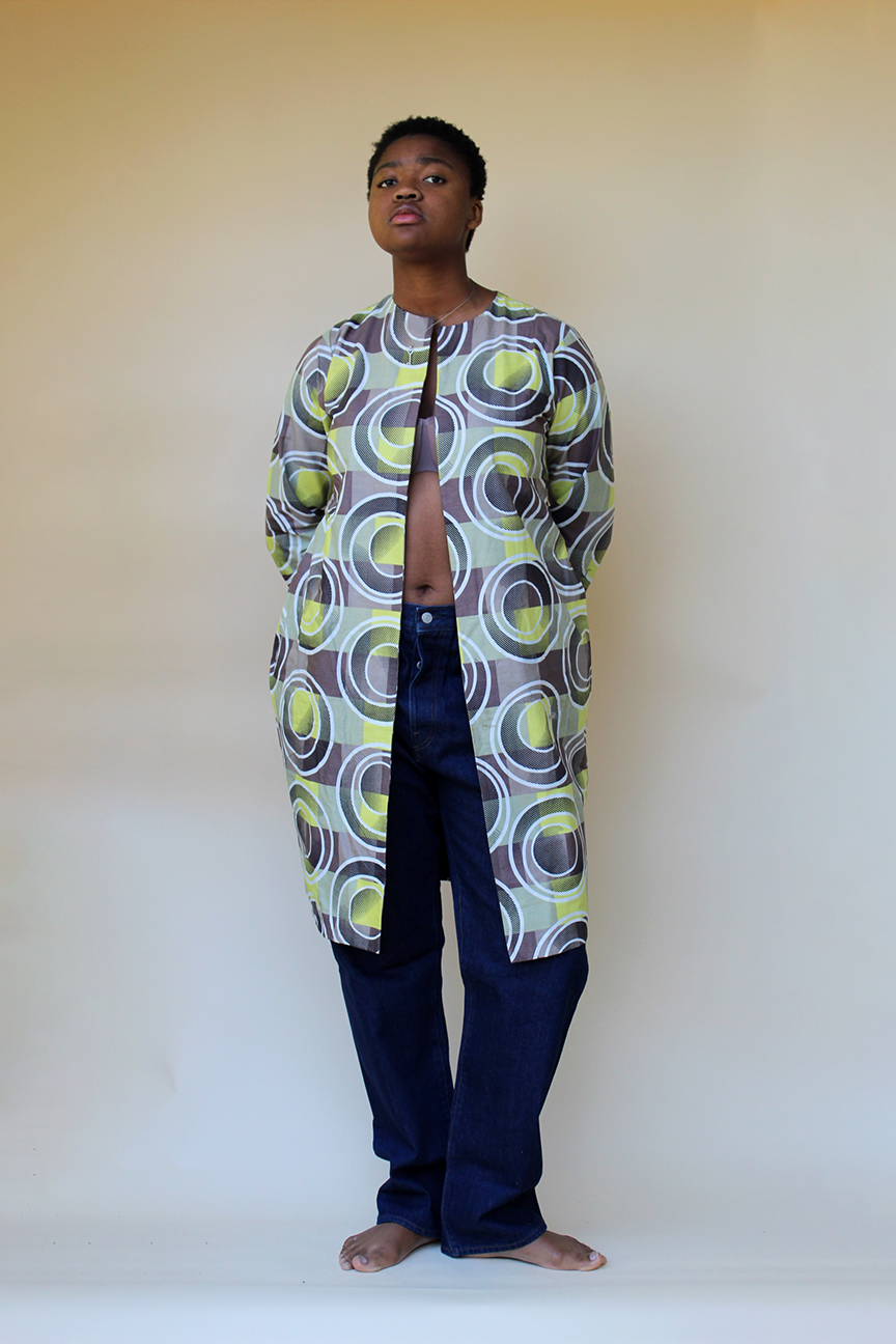 Marbles Ankara African Wax Print Fabric Jacket (X) noraokafor