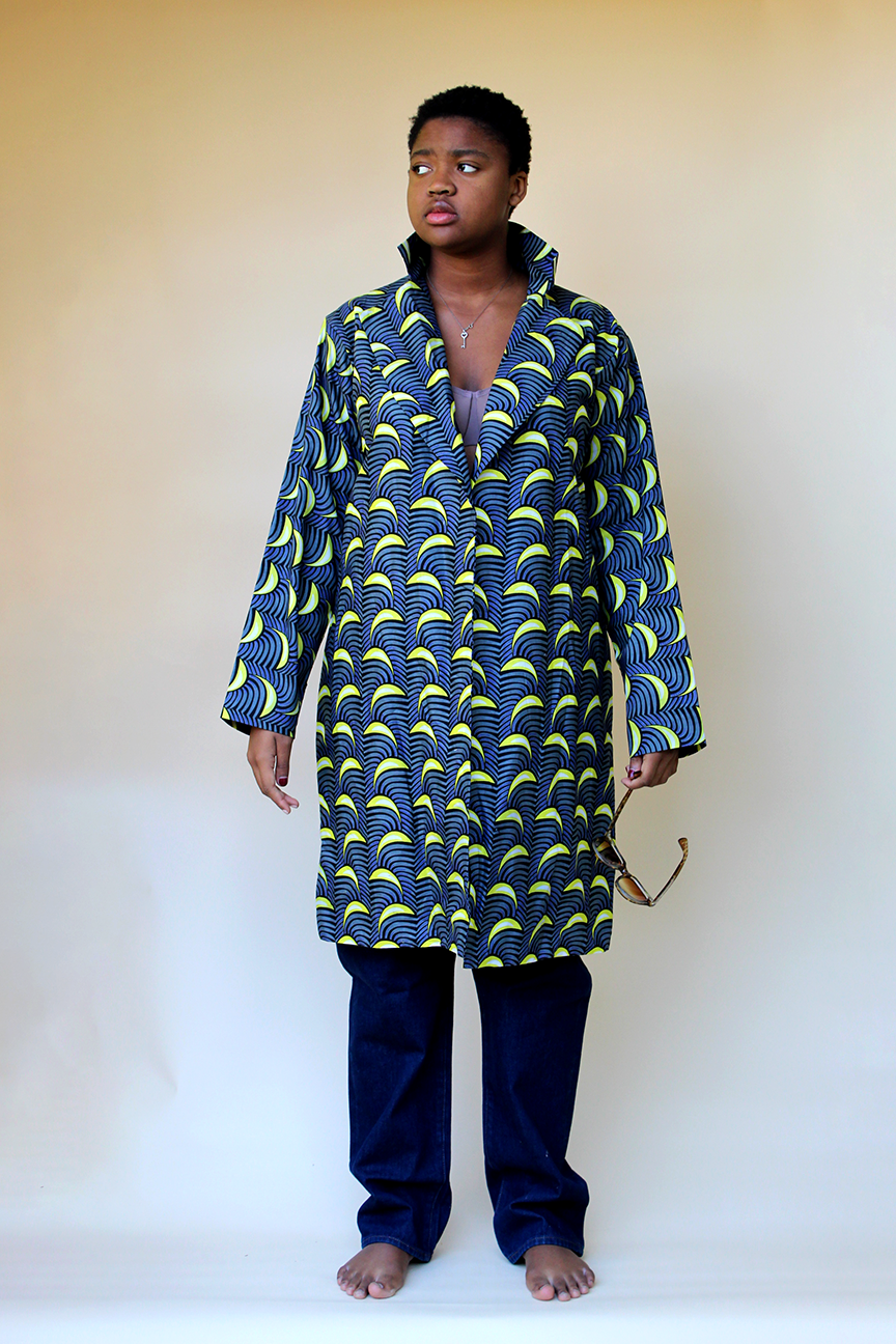 Moonbeam Ankara African Wax Print Fabric Jacket (X) noraokafor