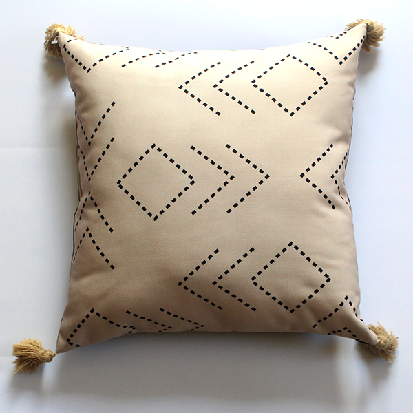 Stitched Mudcloth Outdoor Pillow noraokafor