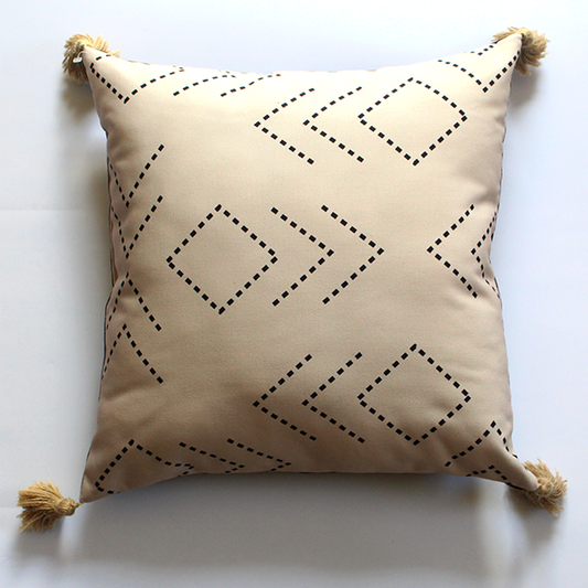 Stitched Mudcloth Outdoor Pillow