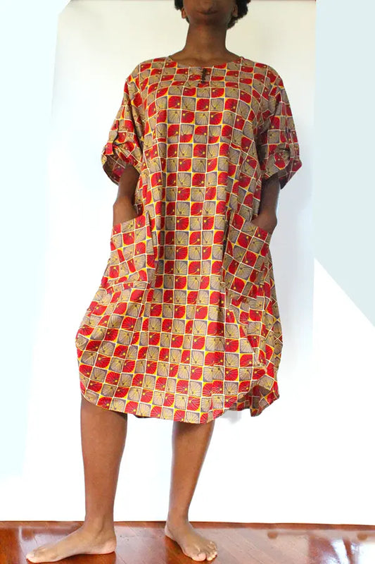 Claret Asymmetrical Hem Midi Dress (XXXL)