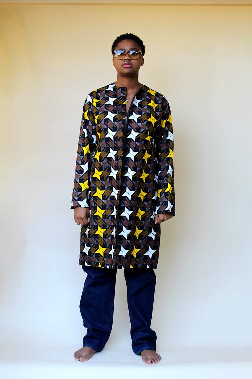 Spangled Ankara African Wax Print Fabric Jacket (X) noraokafor