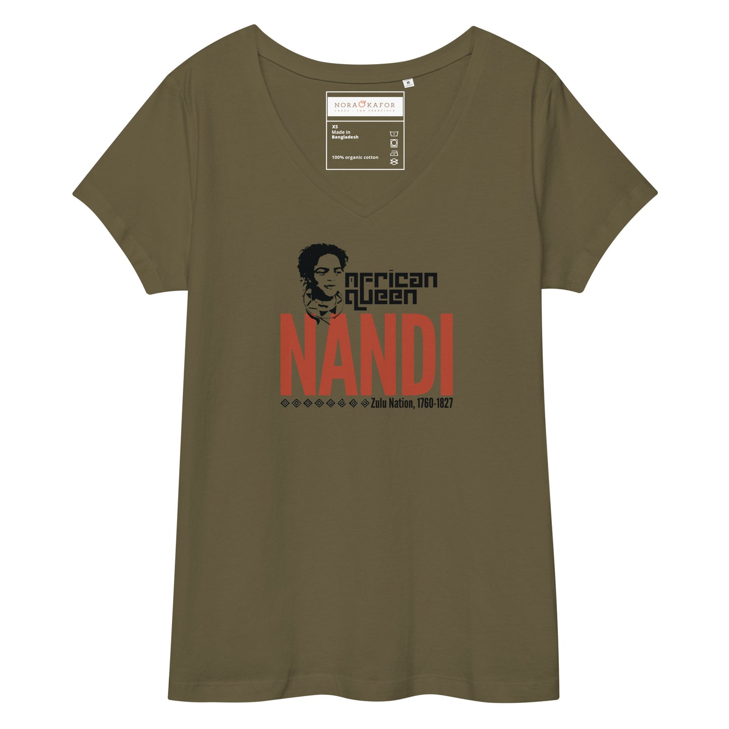 Queen Nandi Women’s fitted v-neck t-shirt