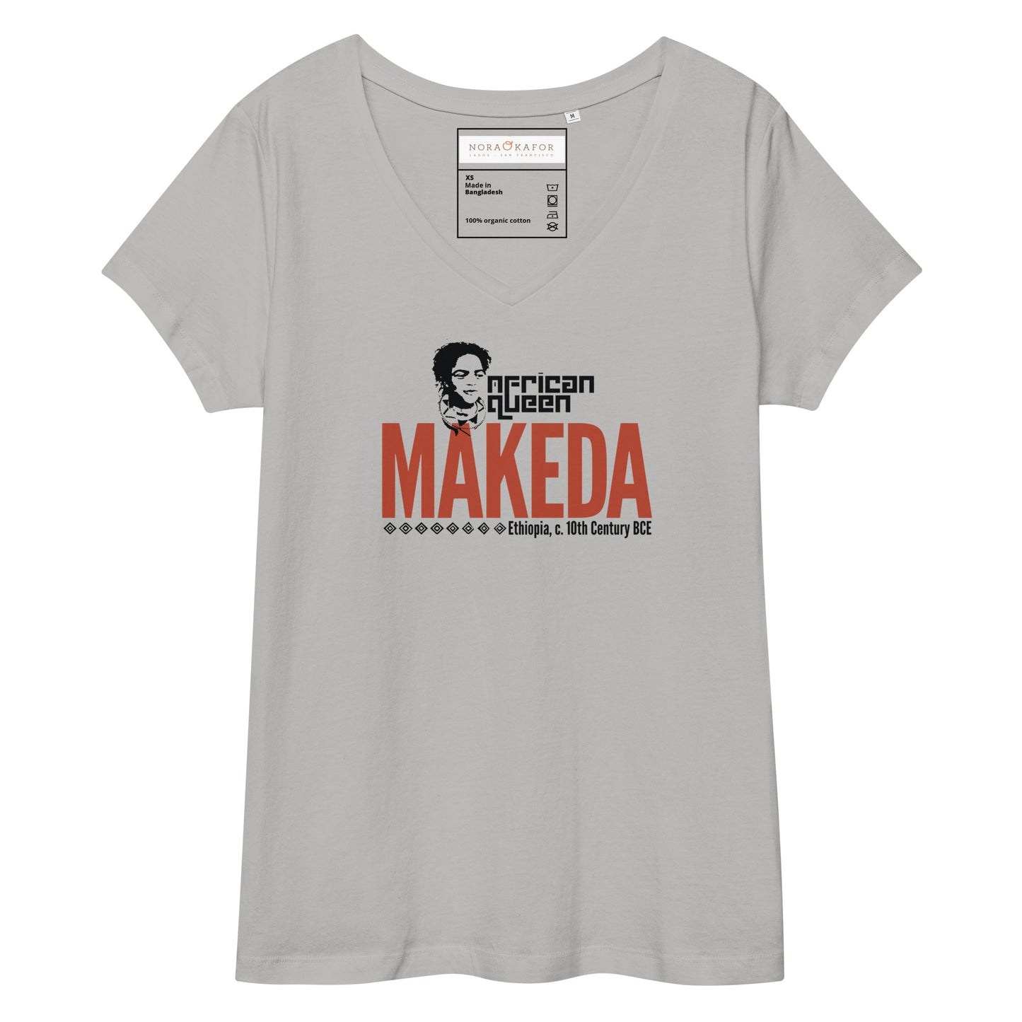 Queen Makeda Women’s fitted v-neck t-shirt