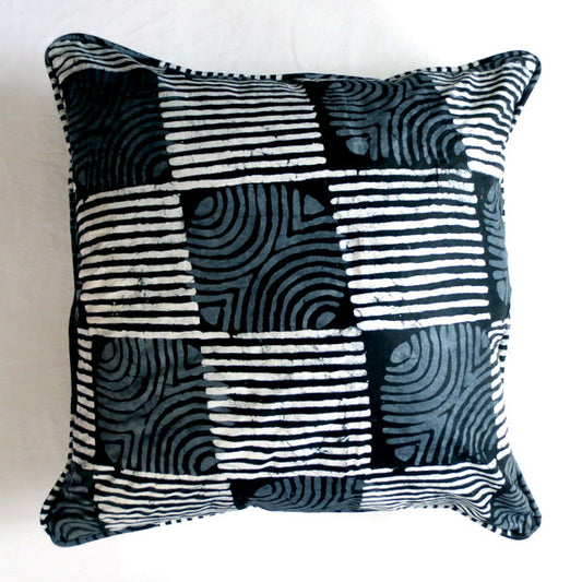 20x20 pillow cover black white