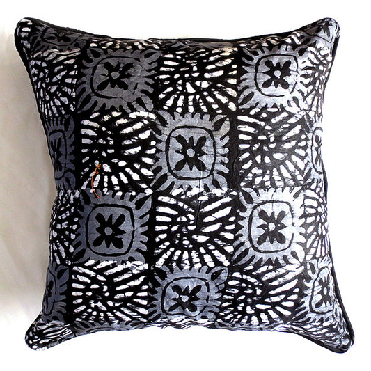 Black & White Foulard 20x20 Pillow Cover