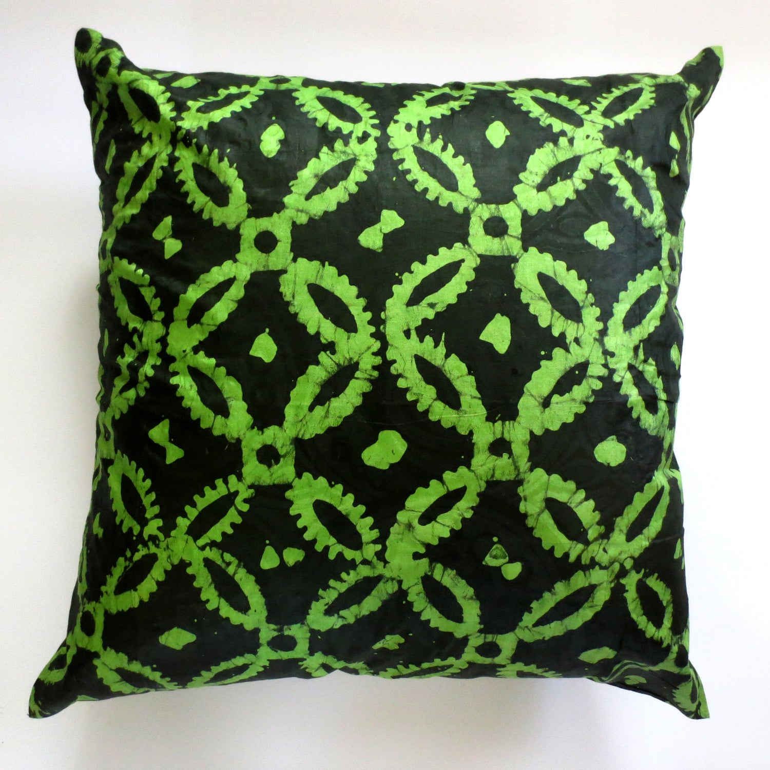 20x20 pillow cover lime green black