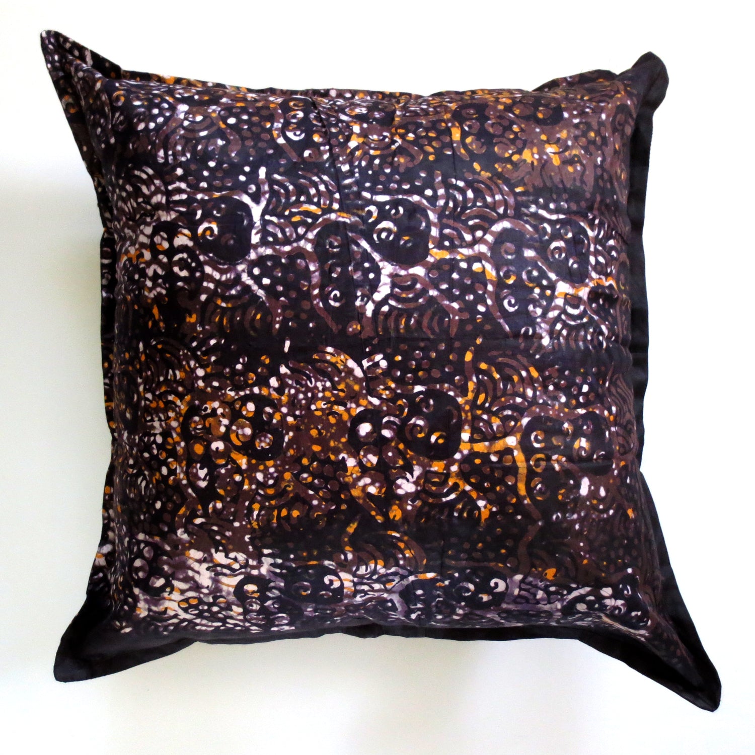 dark purple gold white 20x20 pillow cover 