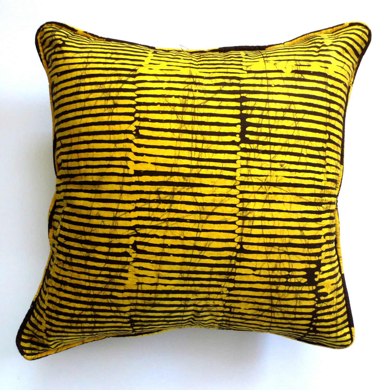 20"x20" pillow cover yellow brown